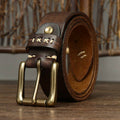 Dark Brown The Foreman men's leather belt