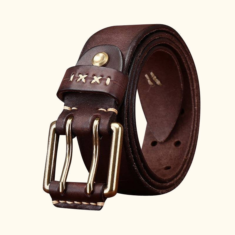 Dark Brown The Wrangler men's leather belt