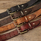Dark Brown The Wrangler men's leather belt