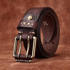Dark Brown The Wrangler men's leather belt
