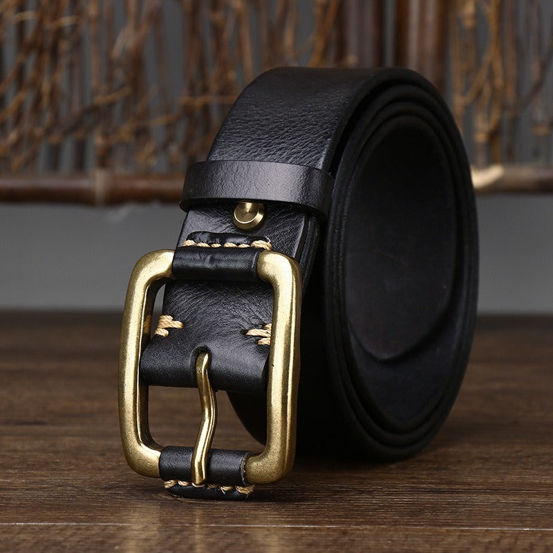 Black The Tradesman men's leather belt