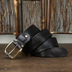 Black The Renegade men's leather belt