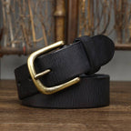 Black The Settler men's leather belt