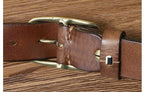 Brown The Broker men's leather belt