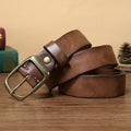 Brown The Broker men's leather belt