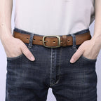 Brown The Broker men's leather belt