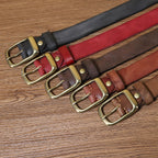 Brown The Broker men's leather belt