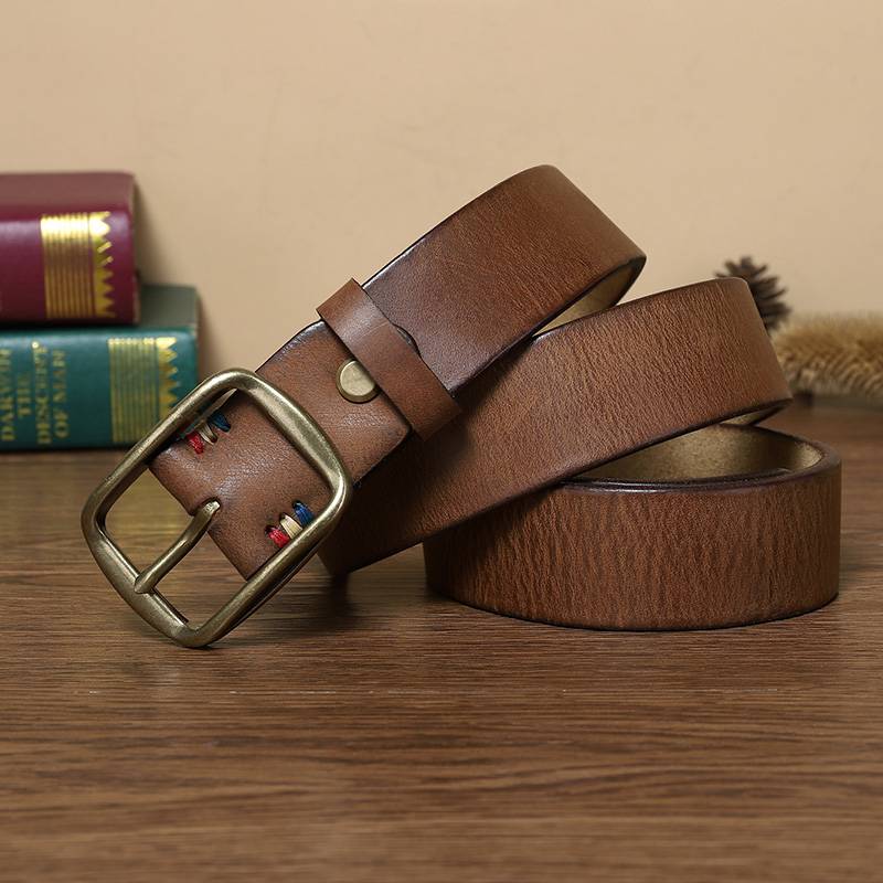 Brown The Blacksmith men's leather belt
