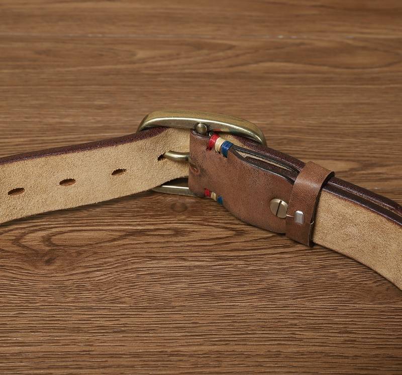 Brown The Blacksmith men's leather belt