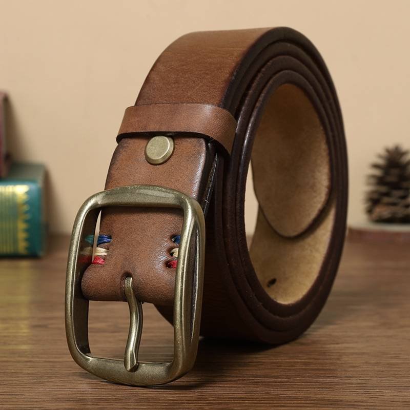 Brown The Blacksmith men's leather belt