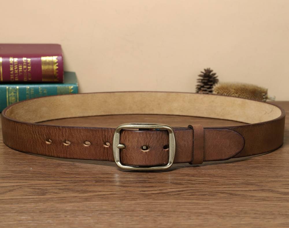 Brown The Blacksmith men's leather belt