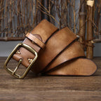 Brown The Pioneer men's leather belt