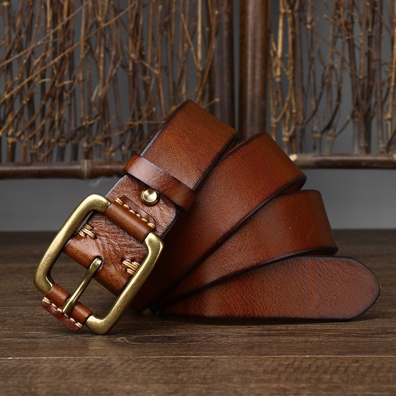 Brown The Tradesman men's leather belt
