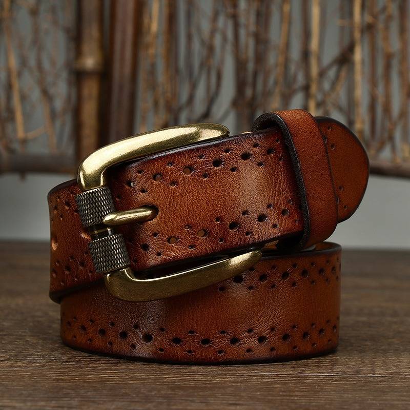 Brown The Renegade men's leather belt