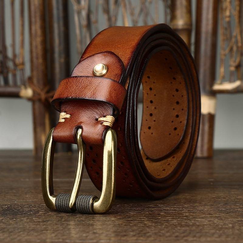 Brown The Renegade men's leather belt