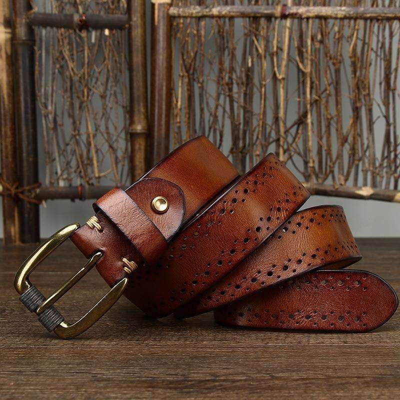 Brown The Renegade men's leather belt