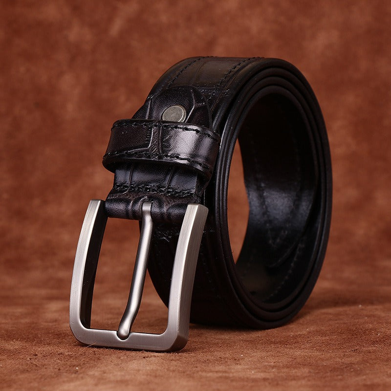 Black The Envoy men's leather belt