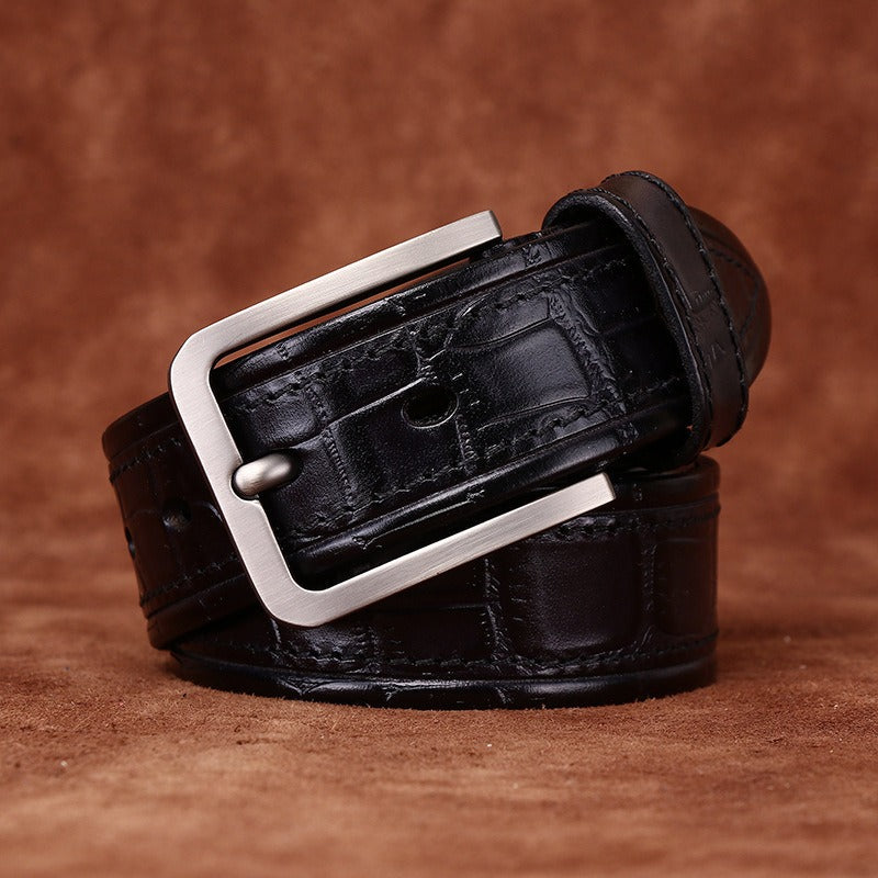 Black The Envoy men's leather belt