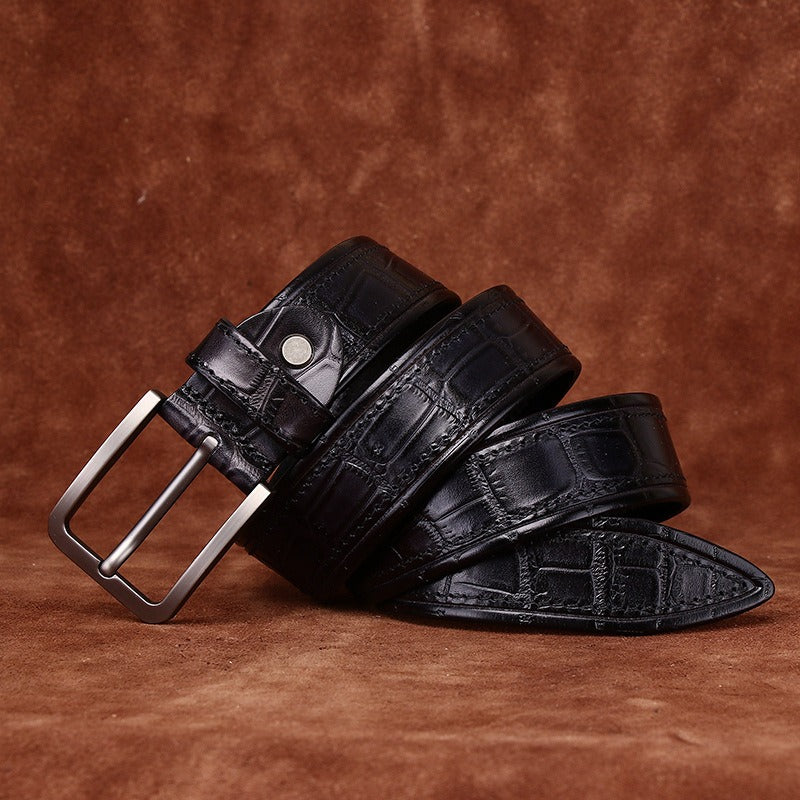 Black The Envoy men's leather belt