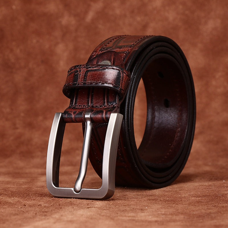Dark Brown The Envoy men's leather belt
