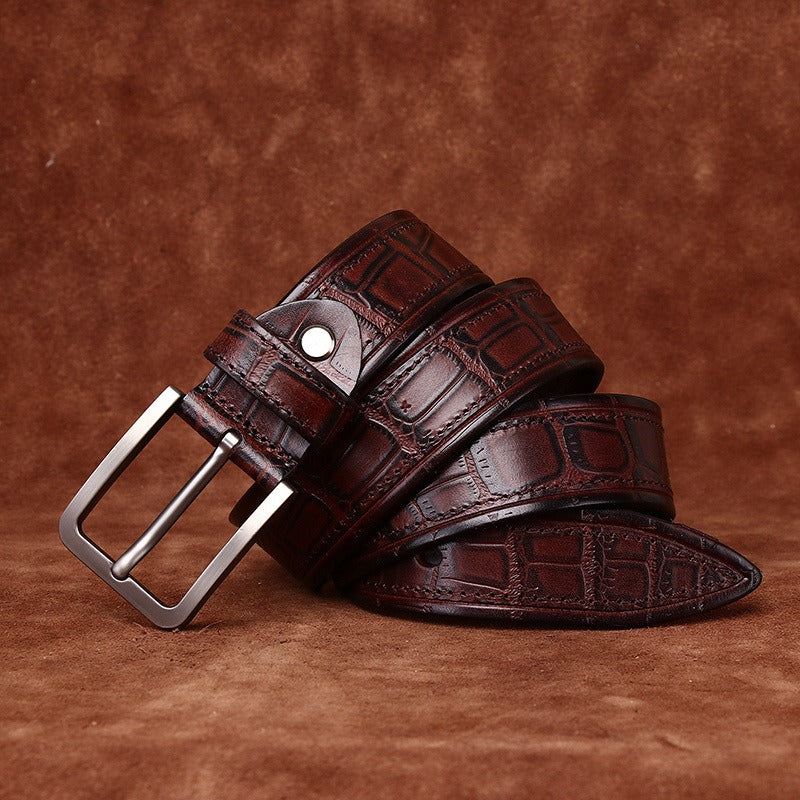 Dark Brown The Envoy men's leather belt