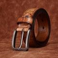 Khaki The Envoy men's leather belt