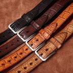 Khaki The Envoy men's leather belt