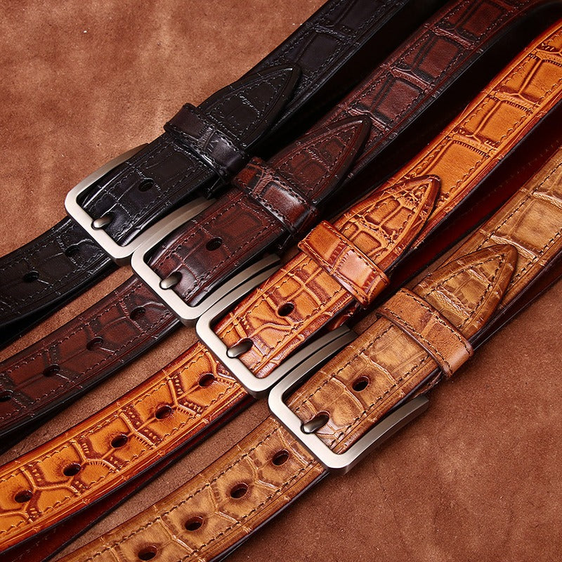 Khaki The Envoy men's leather belt
