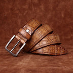 Khaki The Envoy men's leather belt