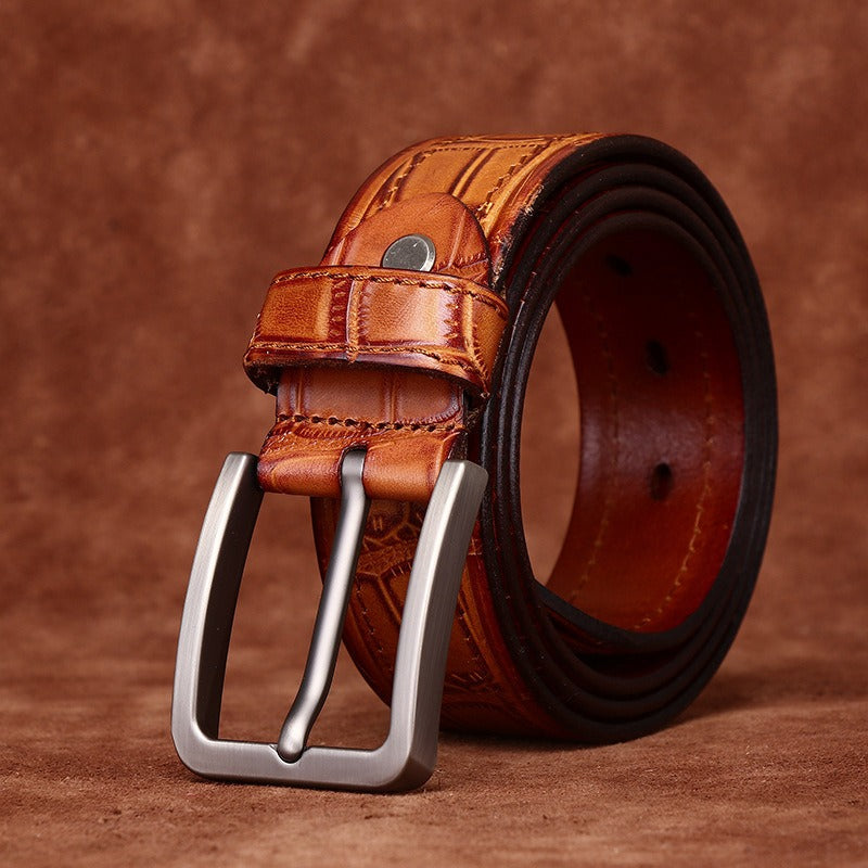 Red Brown The Envoy men's leather belt