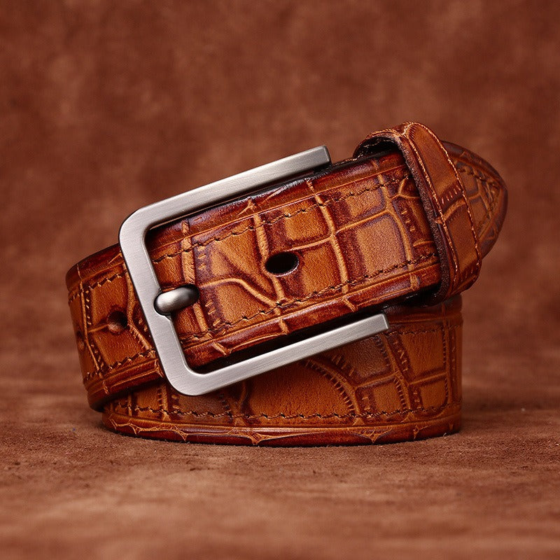 Red Brown The Envoy men's leather belt