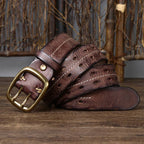 Dark Brown The Drover men's leather belt