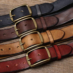 Dark Brown The Pioneer men's leather belt