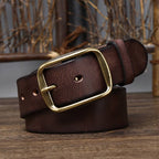Dark Brown The Pioneer men's leather belt