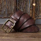Dark Brown The Pioneer men's leather belt