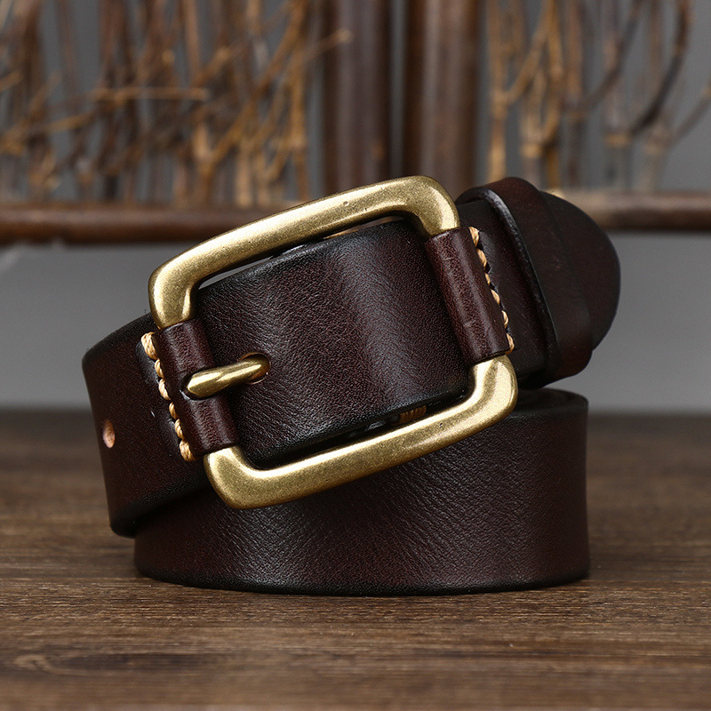 Dark Brown The Tradesman men's leather belt
