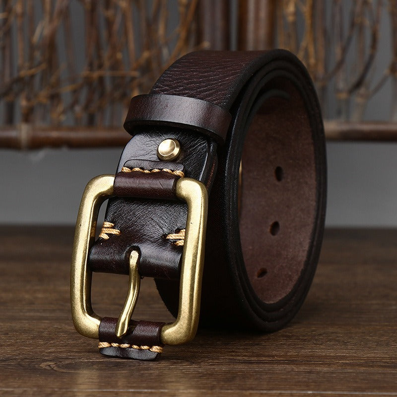 Dark Brown The Tradesman men's leather belt