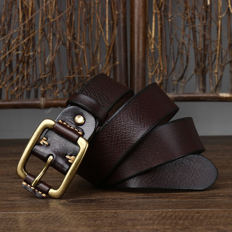 Dark Brown The Tradesman men's leather belt