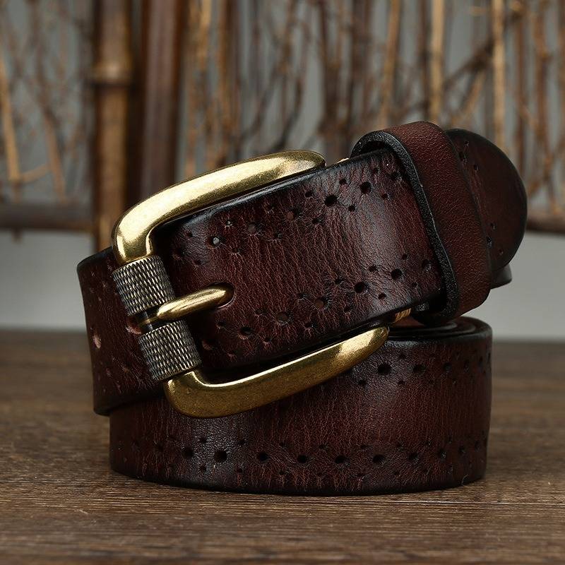 Dark Brown The Renegade men's leather belt