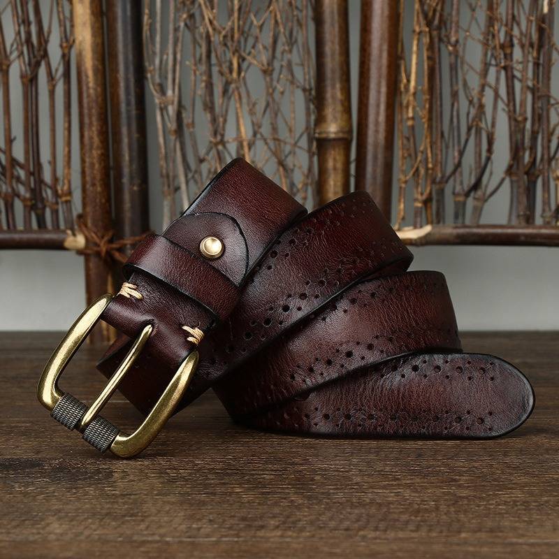Dark Brown The Renegade men's leather belt