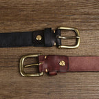 Dark Brown The Settler men's leather belt