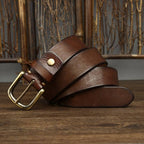 Dark Brown The Settler men's leather belt