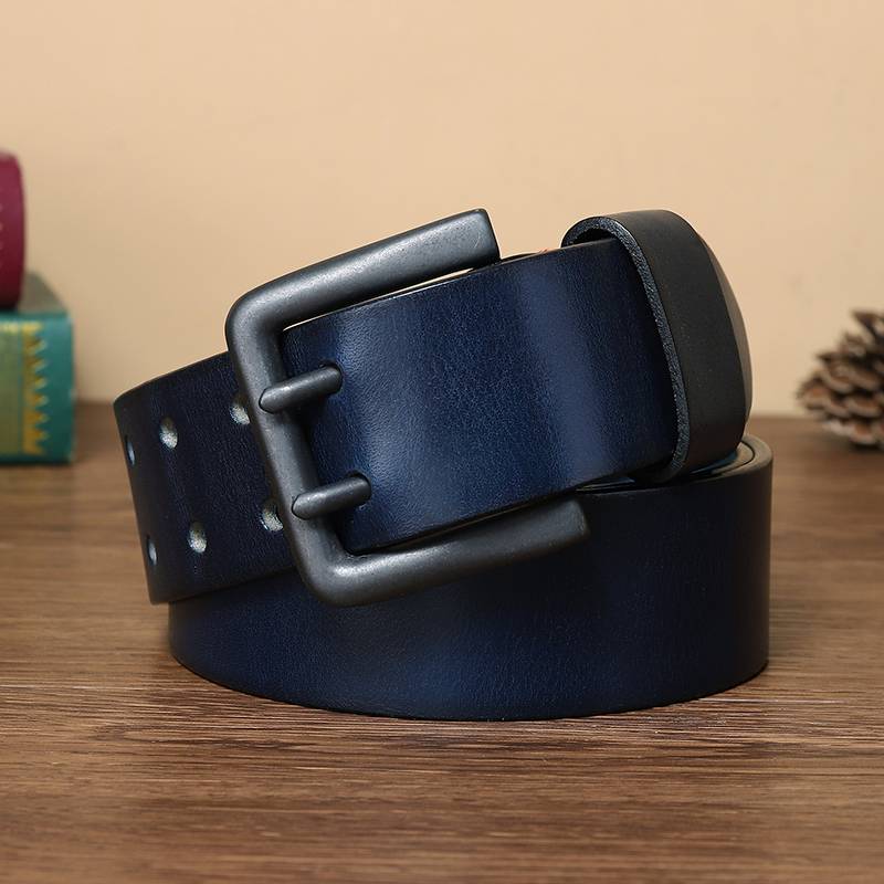 Blue The Vanguard men's leather belt