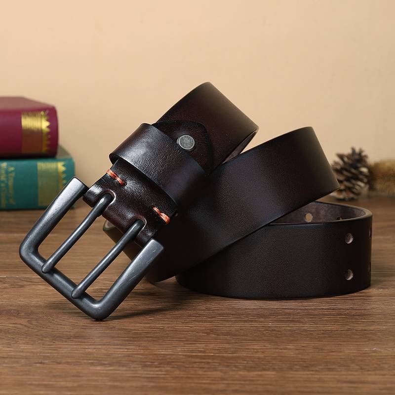 Dark Brown The Vanguard men's leather belt