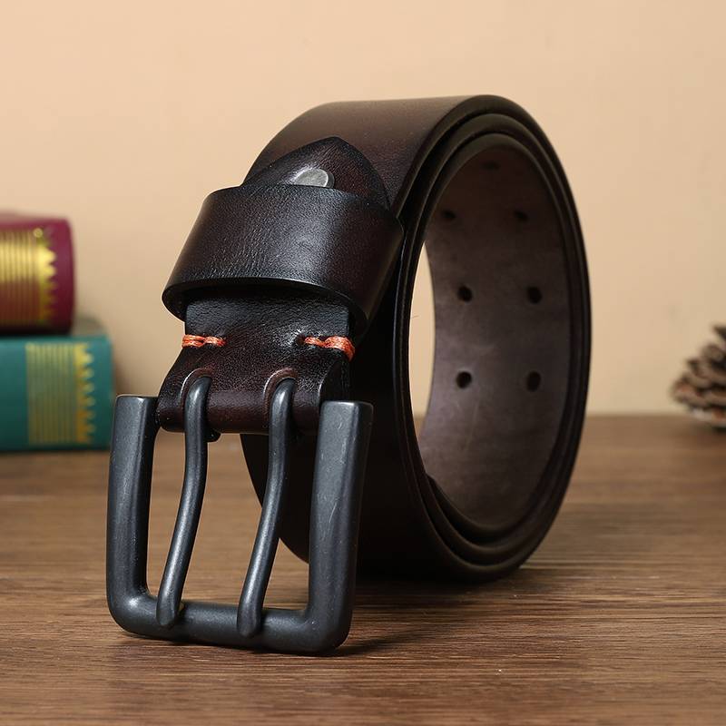 Dark Brown The Vanguard men's leather belt