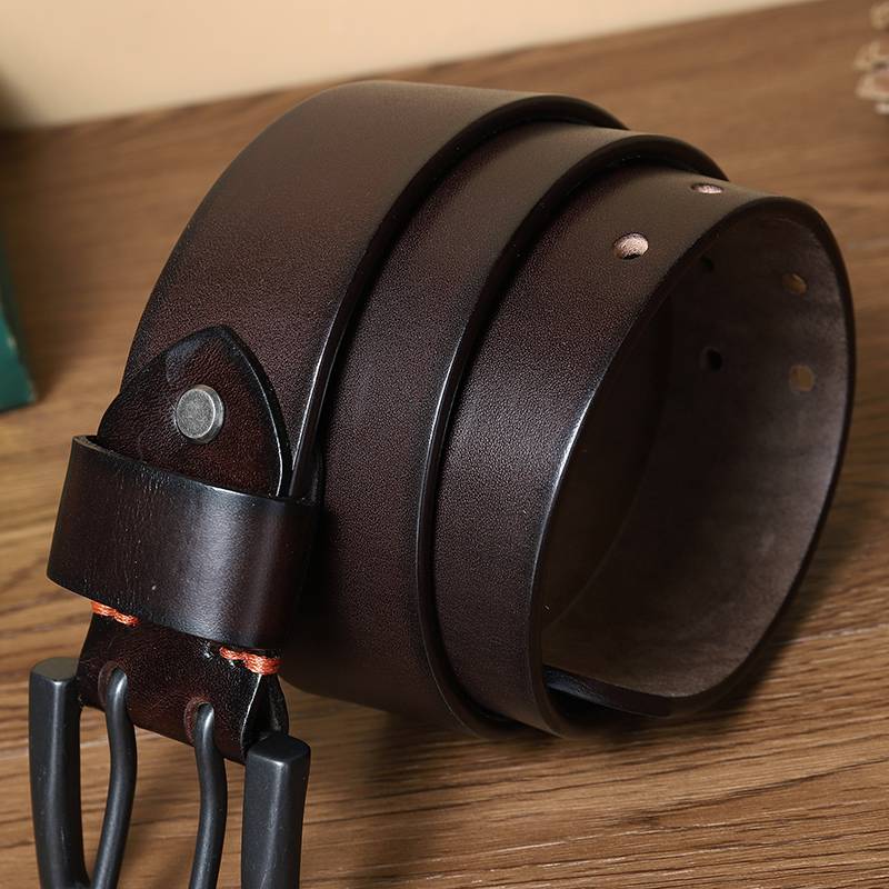 Dark Brown The Vanguard men's leather belt