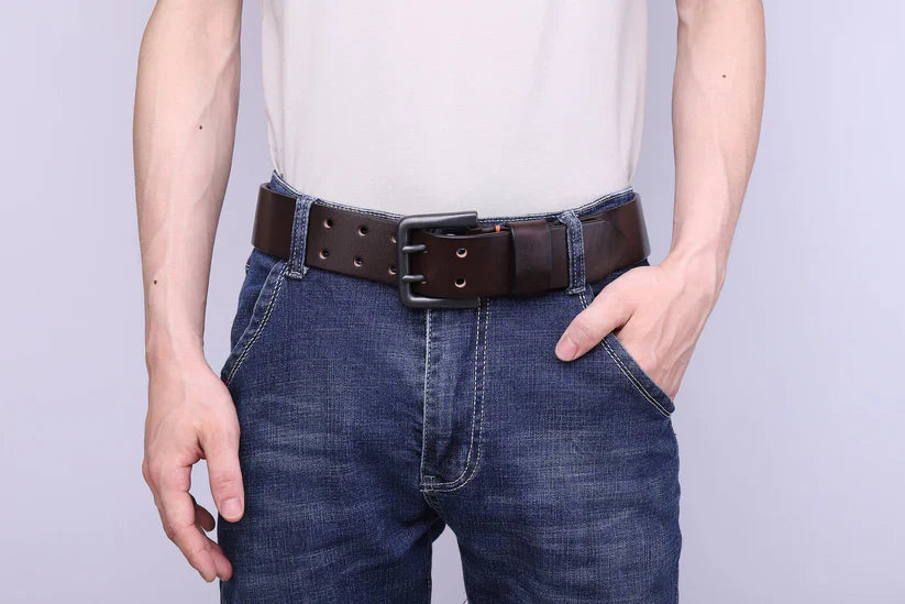 Dark Brown The Vanguard men's leather belt