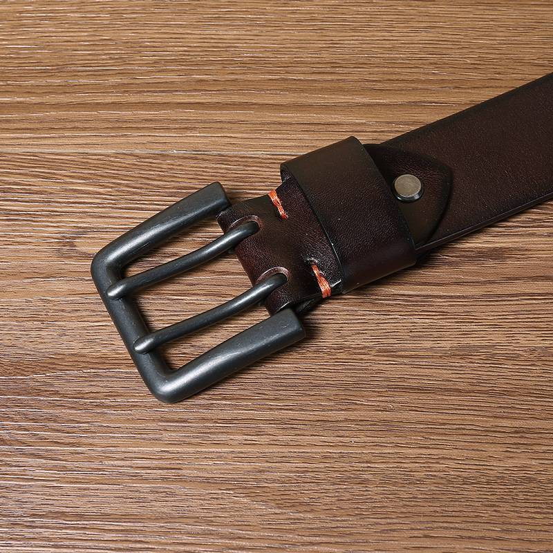 Dark Brown The Vanguard men's leather belt