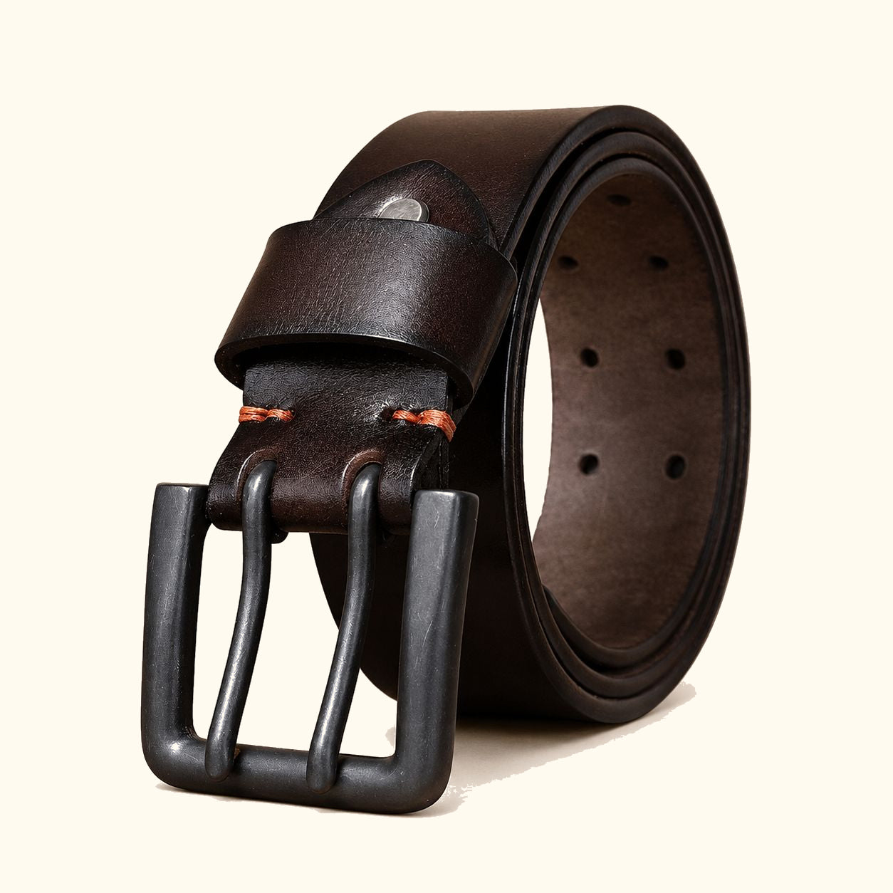 mens-double-prong-dark-brown-leather-belt