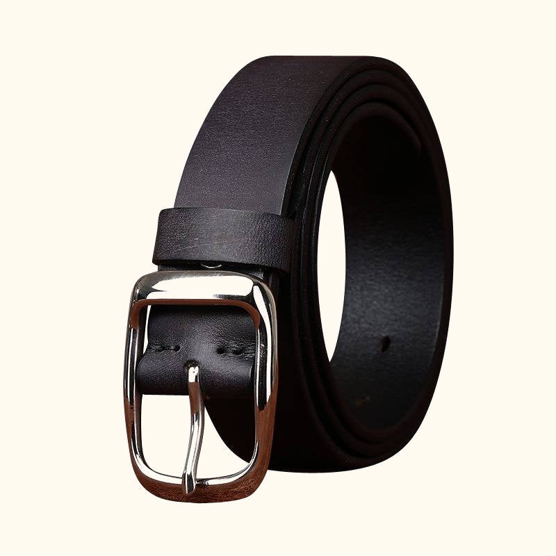 Black The Merchant men's leather belt
